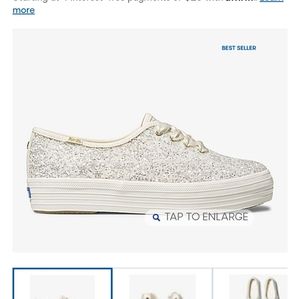 Women's Keds x Kate Spade New York Triple Glitter NIB Women's US sz 6 BRAND NEW!